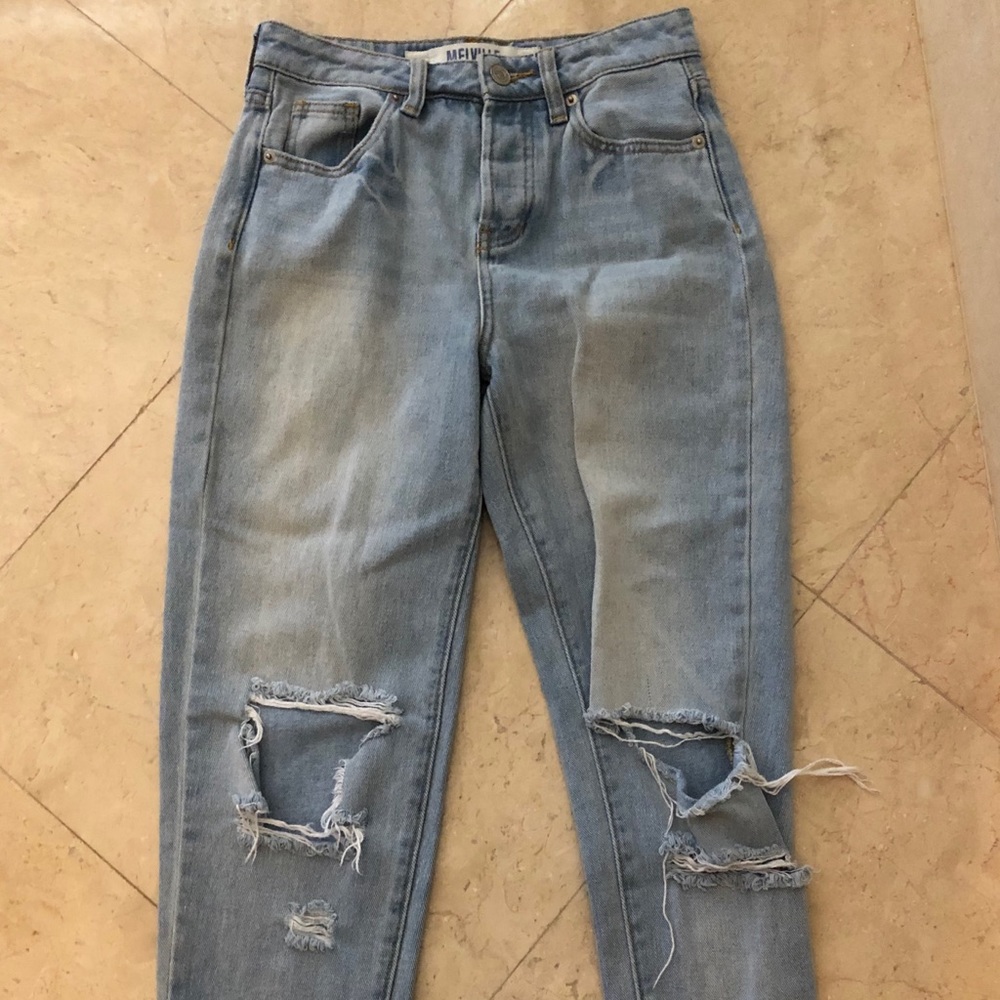 Brandy Melville Distressed High Waisted Jeans